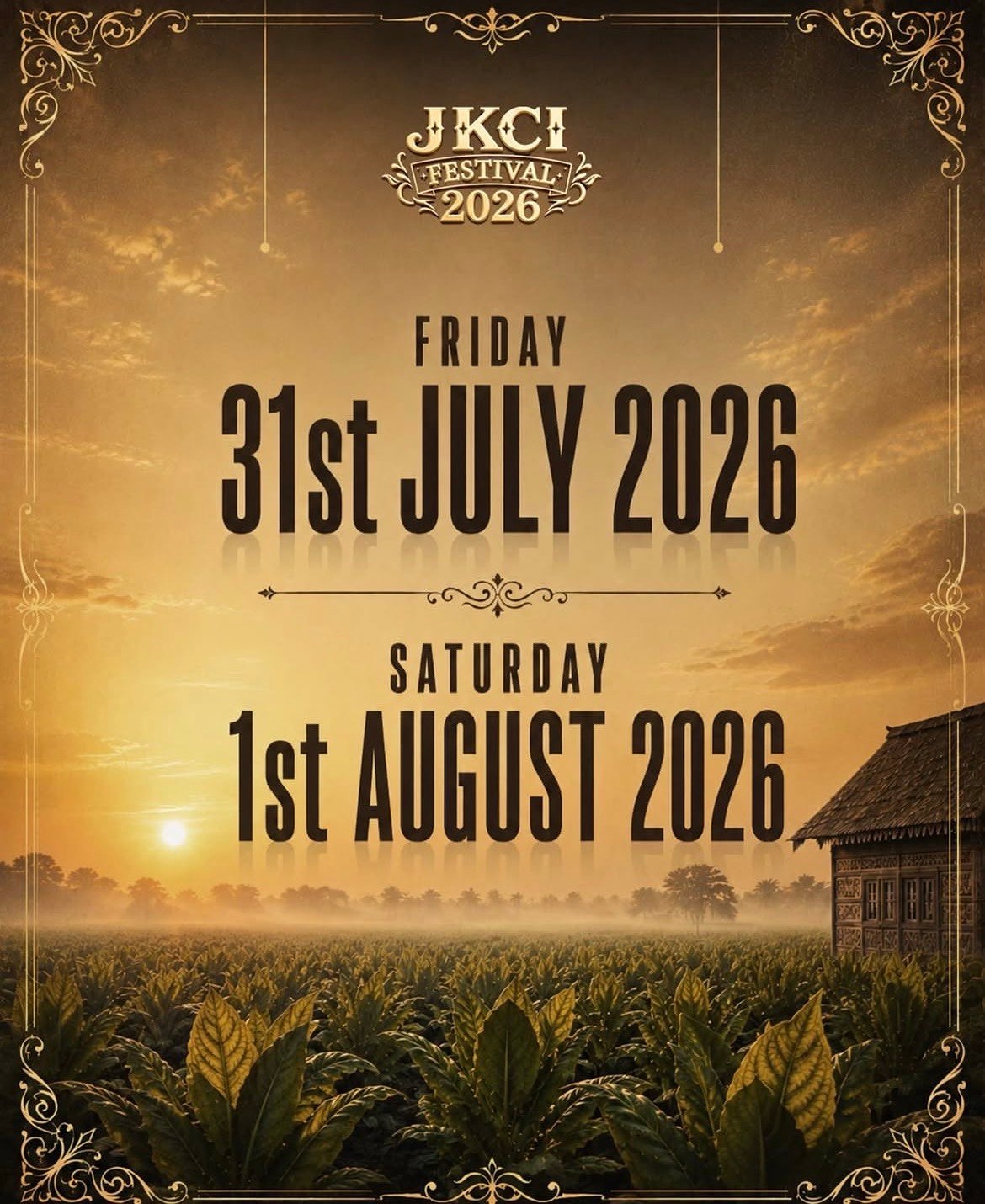 JKCI Festival 2026 dates: July 31st, August 1st.