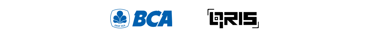 BCA and QRIS logos.